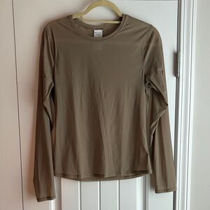 Athleta Long Sleeve Semi-Sheer Top